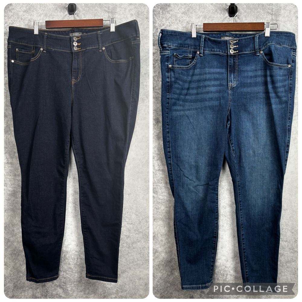 Torrid Bundle Lot of‎ 2 TORRID Super Soft Jeggings in Blue Size 22R